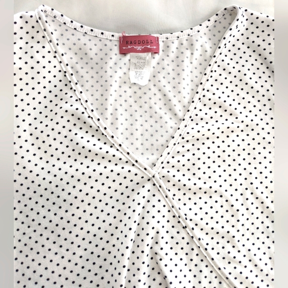 Ragdoll Wrap Polka Dot Women's Top - Picture 3 of 7